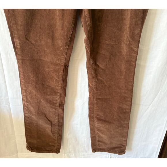 Jag High Rise Straight Leg Brown Corduroy Pull On Pants Size 16W - Picture 5 of 6